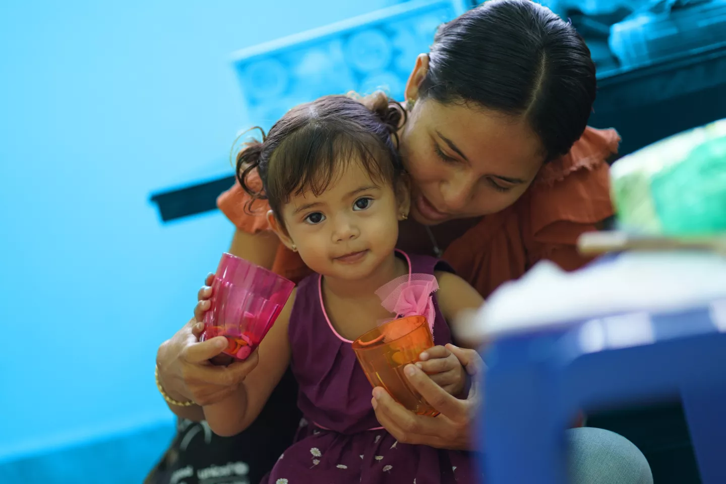 Baby and her mother during routine check up with the pediatrician.
