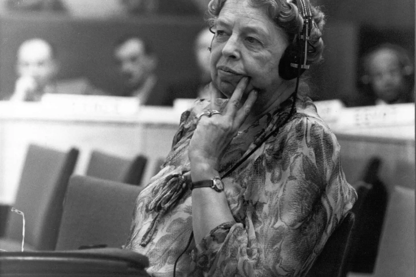Mrs. Eleanor Roosevelt, chief US delegate to the UN Committee on Social, Humanitarian and Cultural Affairs.