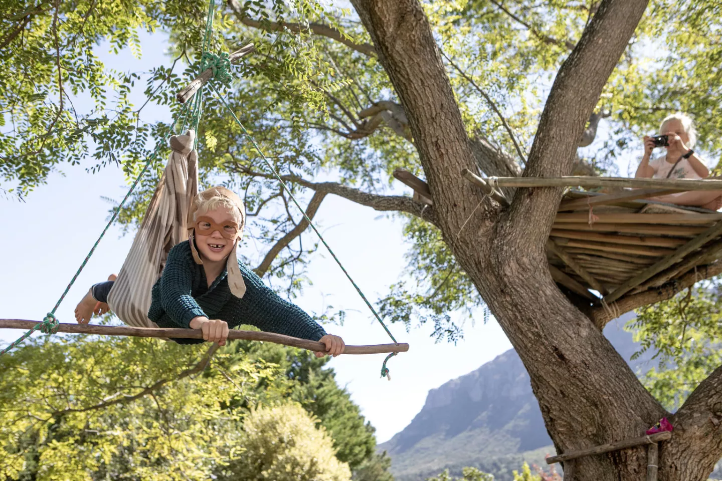 On 7 April 2020 in Cape Town, South Africa. &ldquo;Ethan (6 yrs) has always pushed the limits and this lock-down forced him get creative with a rope, a stick and a tree. &ldquo;What if you fall?&rdquo; his mother asks. &ldquo;What if you fly?&rdquo; asks dad.
