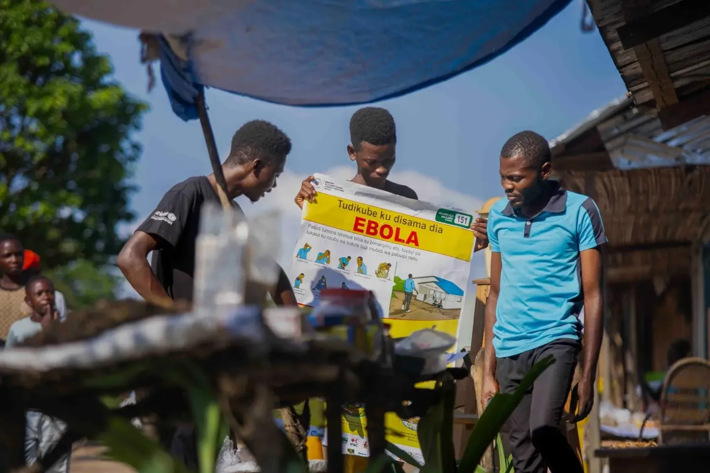 Democratic Republic of the Congo. A group of U-Reporters raises awareness about the Ebola virus disease among community members in Bulape village, Kasai province, in October 2025.