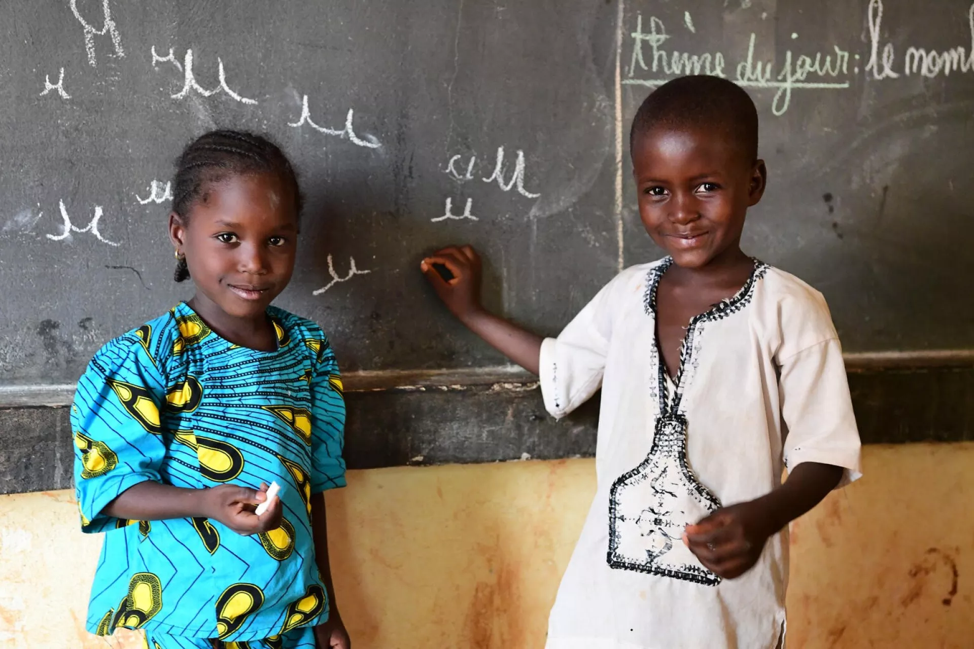 Children attending class in Niamey, the capital of Niger.