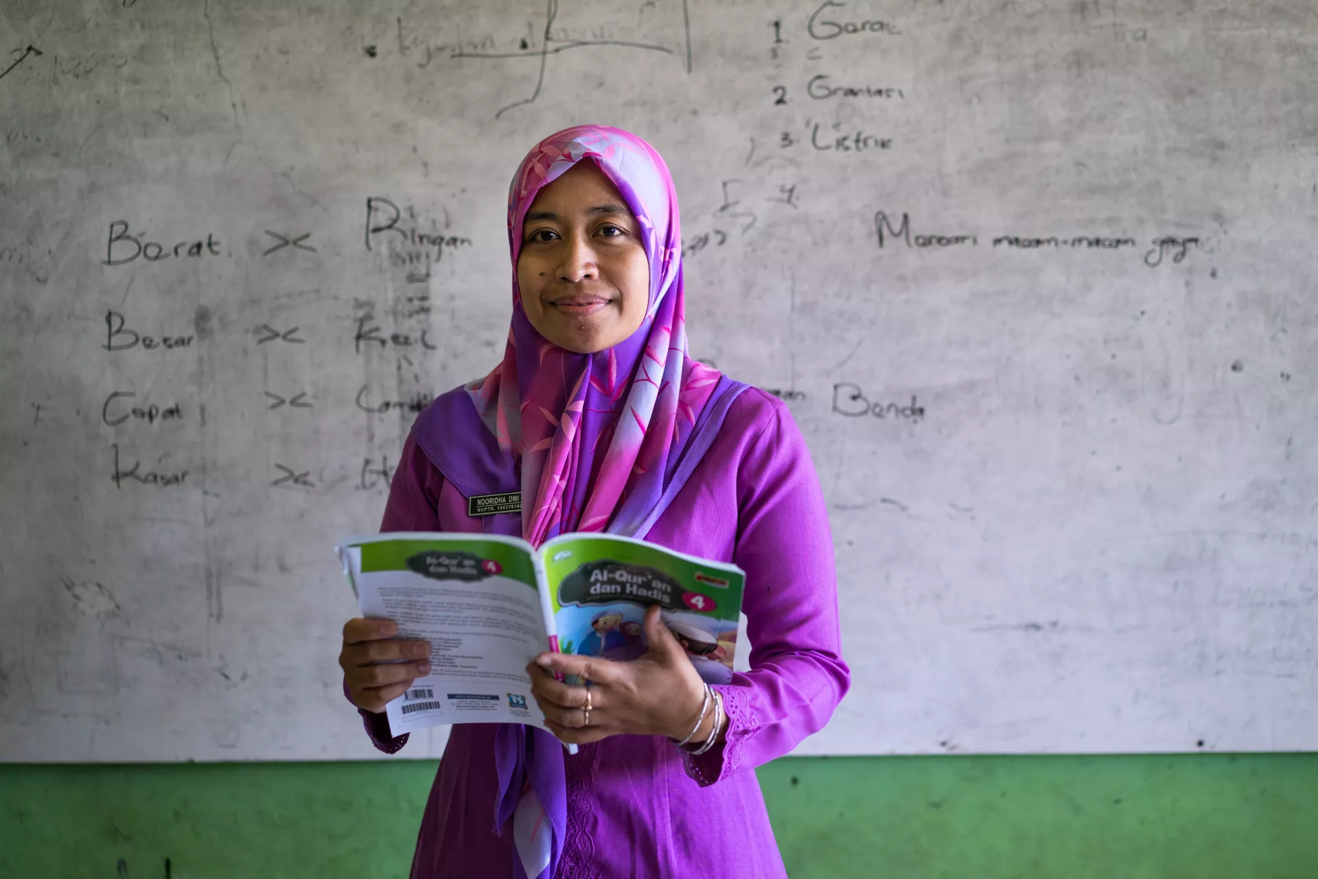 A teacher in Indonesia
