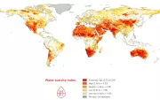 A map showing water scarcity