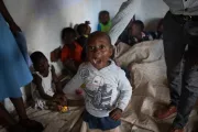 Students of Senzani Village School are vaccinated against polio.