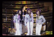 The Bee Gees performing.
