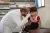 A child is inspected by a doctor, Syrian Arab Republic