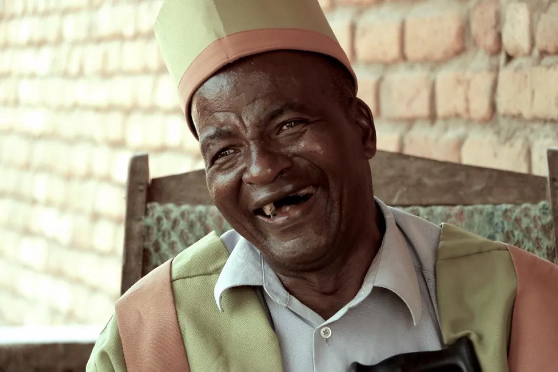 A man smiles widely, Malawi