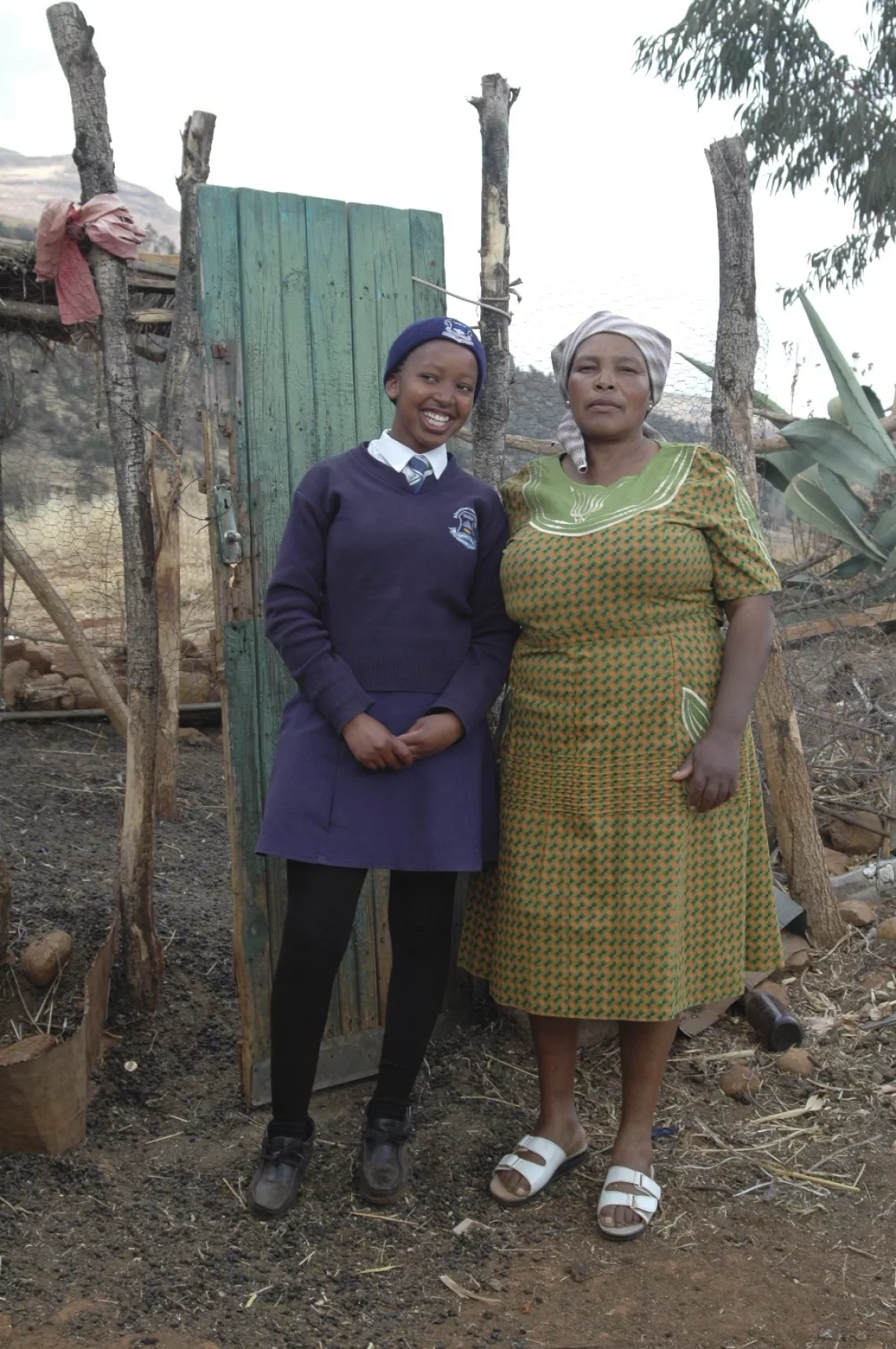 Lipuo Thabo with her grandmother