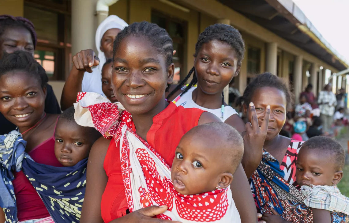 Women with their children