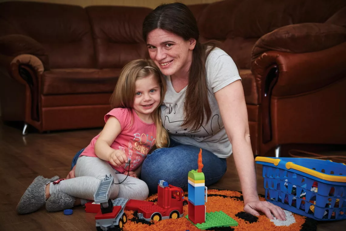 Mother Blogger and Child