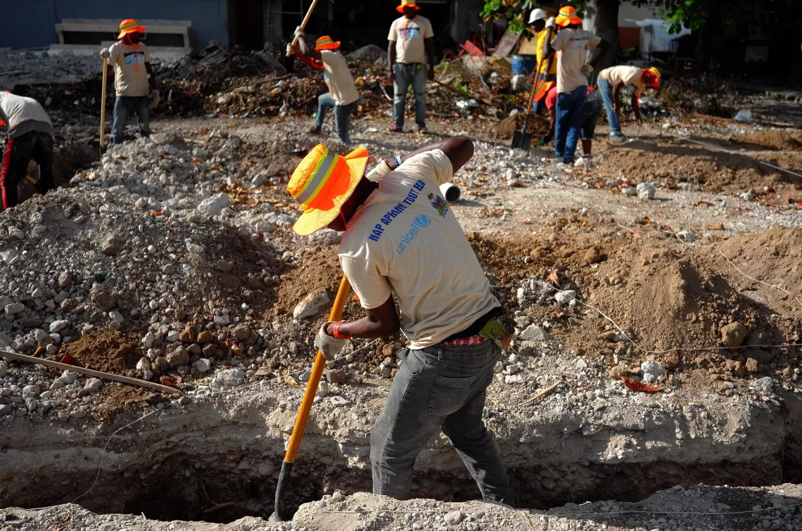 Haiti. Work begins on rebuilding schools.