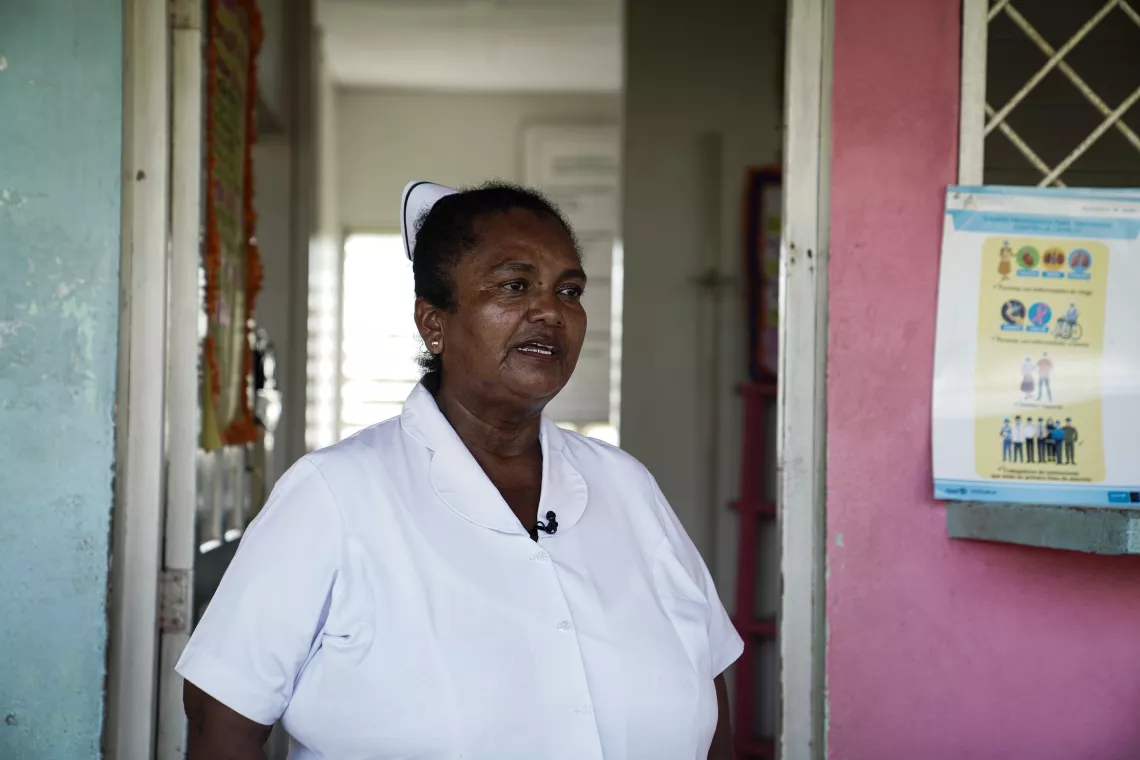 Nurse Reynilda Cramer at the Sisin community health centre, indigenous territory of Twi Yahabra in the North Caribbean of Nicaragua.