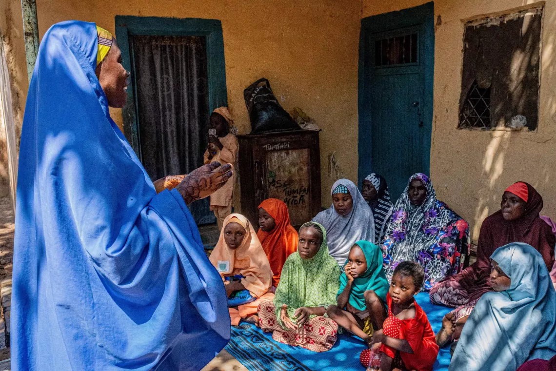 Murja Abubakar, with unwavering commitment, has taken on the role of a Volunteer Community Mobilizer for UNICEF. 