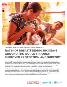 A mother breastfeeding her baby