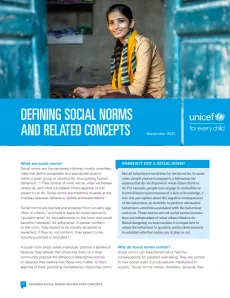 First page of the social norms brief.