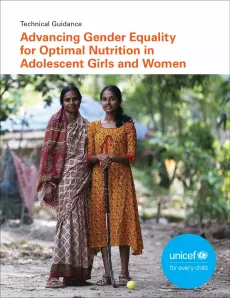 Cover image technical note nutrition gender equality
