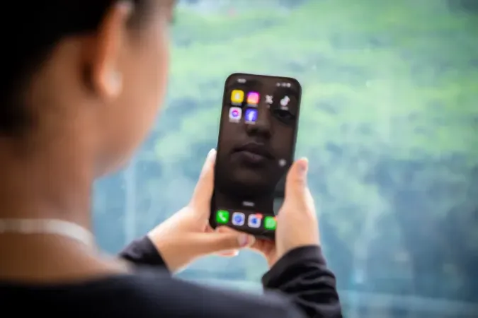 Girl looking at phone