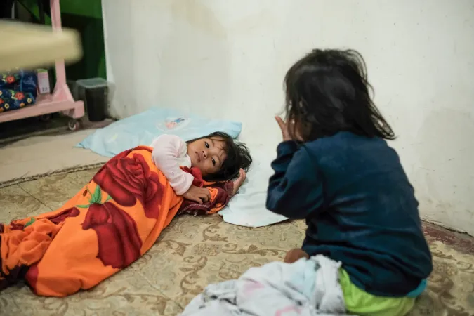 Cyclone Fung-wong puts children at risk in the Philippines on November 9, 2025.