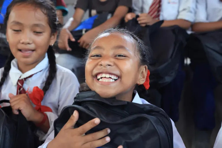 On 22 September 2026, at Tribhuvan Trishuli Secondary School in Nuwakot, Nepal, children return to learning in temporary learning centres or TLCs set up with UNICEF support after devastating floods damaged classrooms and disrupted education in affected communities. The centres provide safe learning spaces with inclusive WASH facilities, helping children regain a sense of routine, stability and hope after weeks of loss and uncertainty.