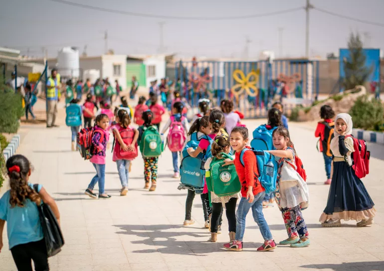 The first generation of children born in Za'atari Refugee Camp on their first day of school