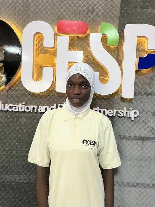 Obafoshun at the Girls' Education Skills Partnership (GESP) All Girls&rsquo; Tech Hub at Yaba College of Technology, Nigeria.