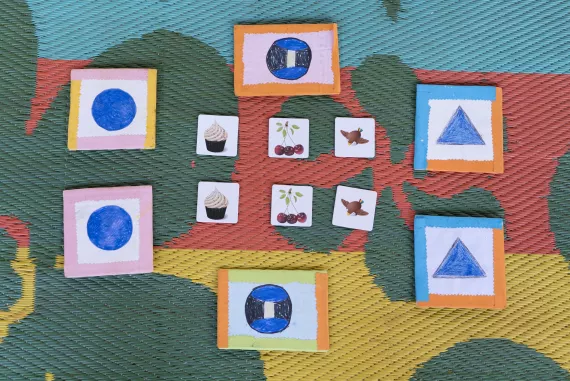 homemade memory matching game