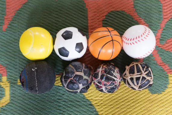 bouncing balls and handmade balls