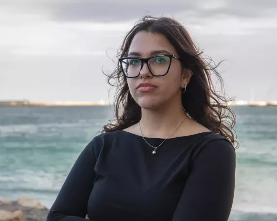 A portrait of Erietta Pantelaki (16) on 23 November 2024.