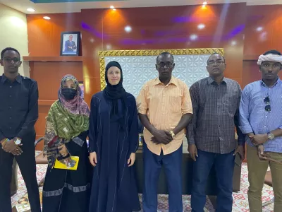 UNICEF team meets representatives of the local government of Eyl to discuss progress and ways forward.