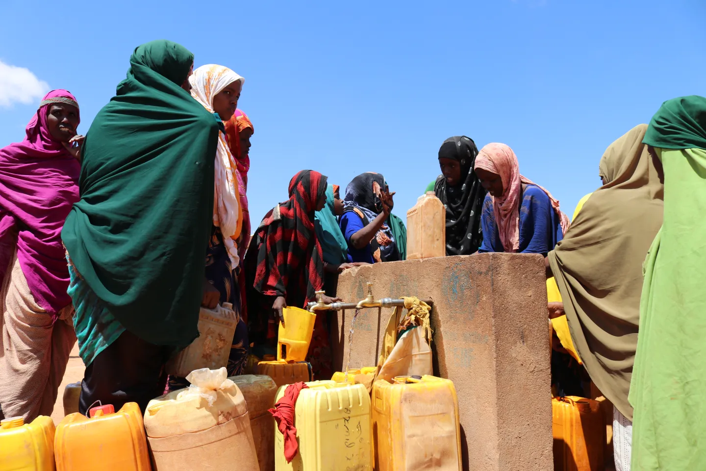 Women getting clean water.