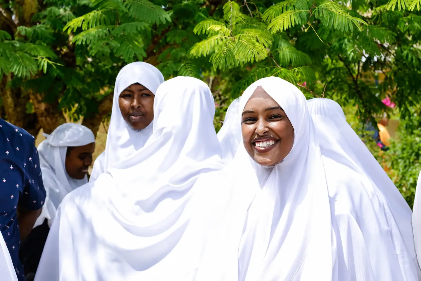 A student smiling 