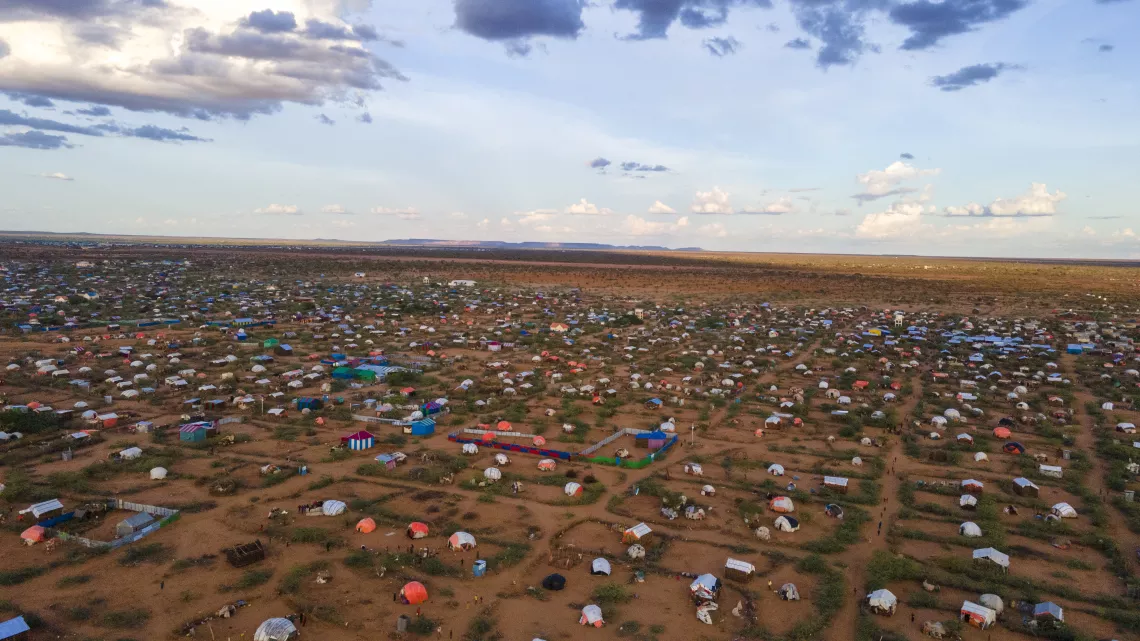 Internally displaced persons camp in Dollow.