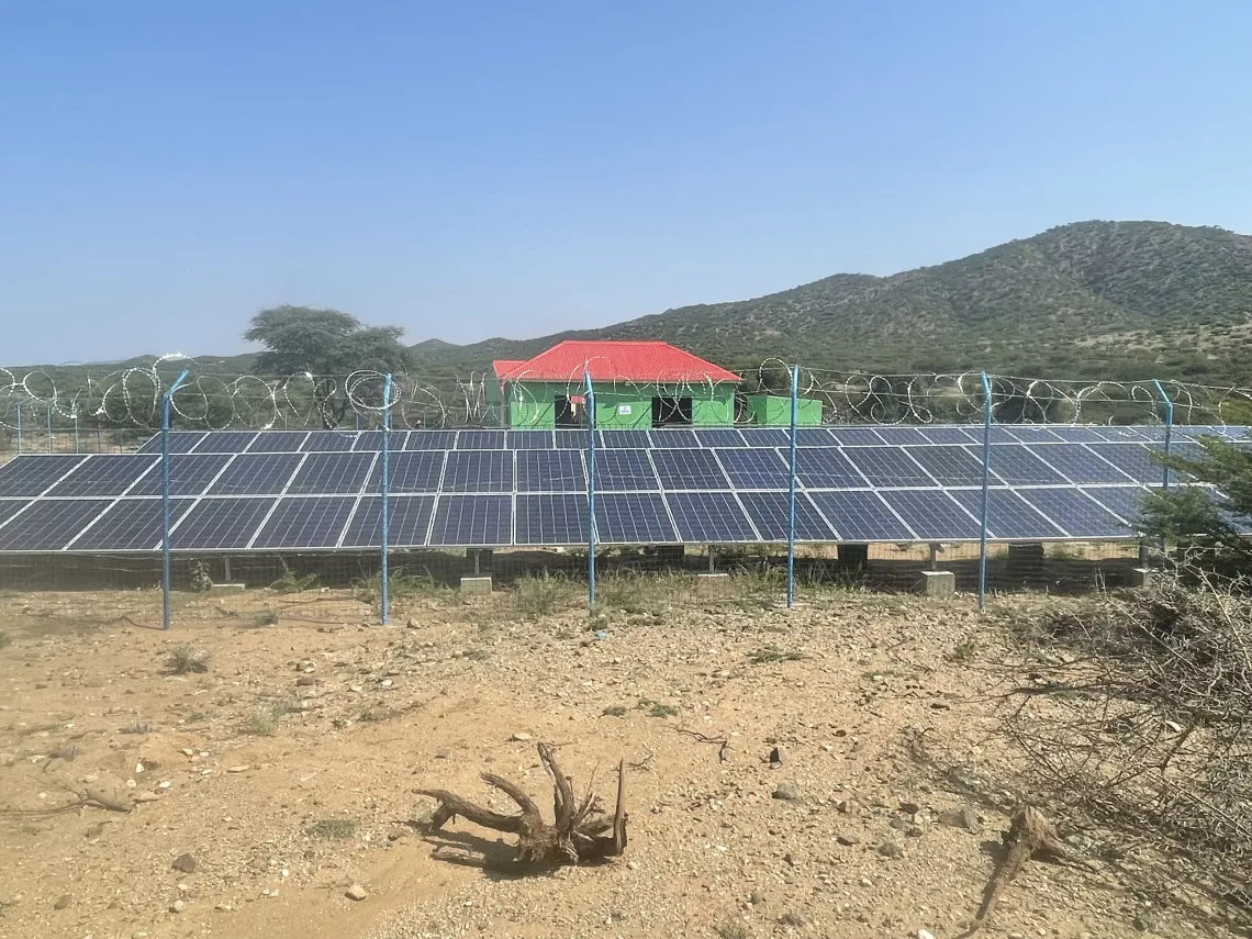 Borama borehole solar-powered water system.