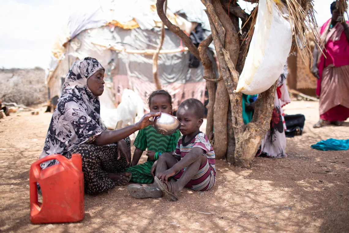Relieved of water problem by the USAID-funded and UNICEF-installed borehole 