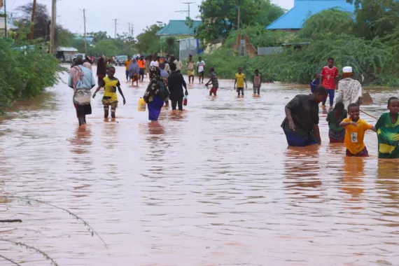 Flood emergency in Dollow in November 2023.