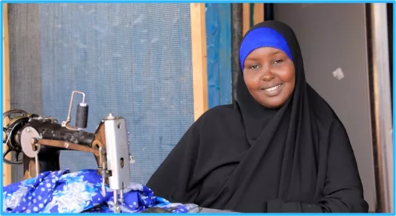 Faduma at her business.
