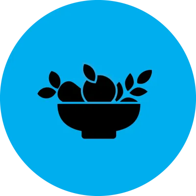 Icon showing fruit and vegertables.