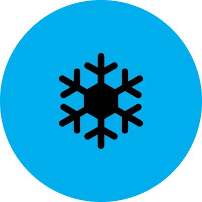 Icon showing a snowflake.