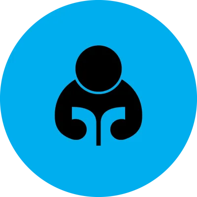 Icon of a child reading a book.