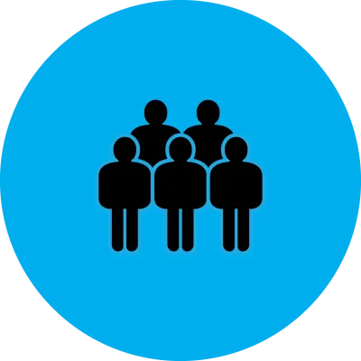 Icon of a group of people.
