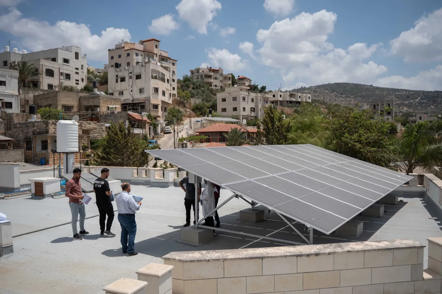 UNICEF is installing solar panels at 16 primary health centers in the West Bank, like this one in Anabta, in order ensure a more stable, cost-effective, and clean power supply.