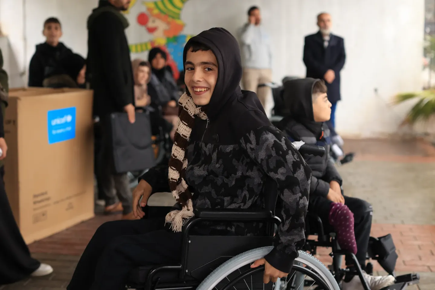 Photo of disabled child in Gaza