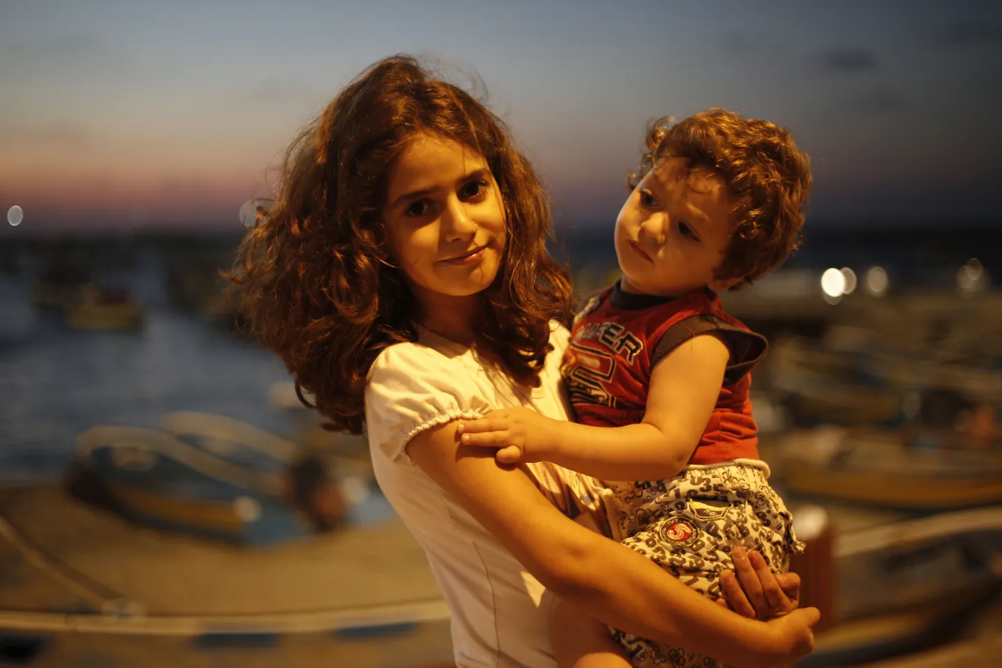 Boy and girl in Gaza