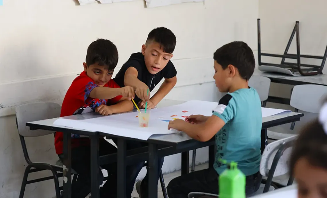 boys painting