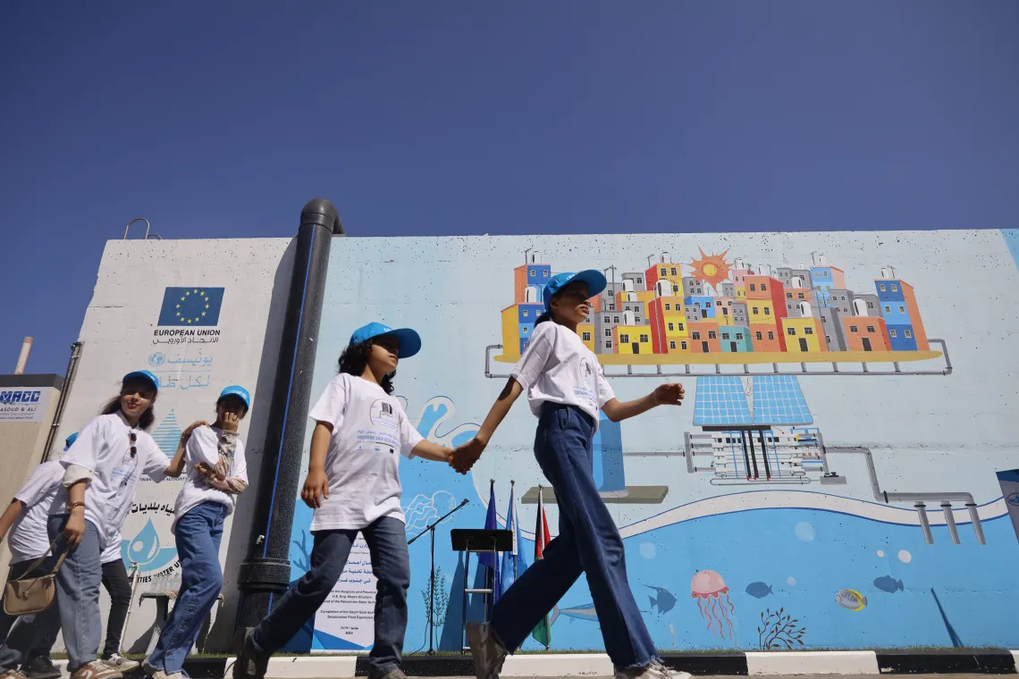 Children at the Desal Plant
