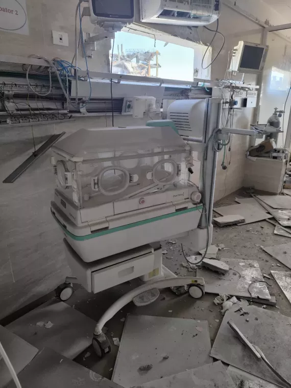 The Neonatal Intensive Care Unit (NICU) in Kamal Adwan Hospital on 20 February 2025