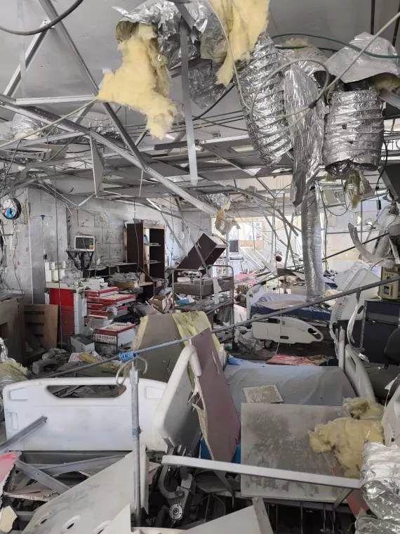 The Pediatric Intensive Care Unit (PICU) in Kamal Adwan Hospital on 20 February 2025    