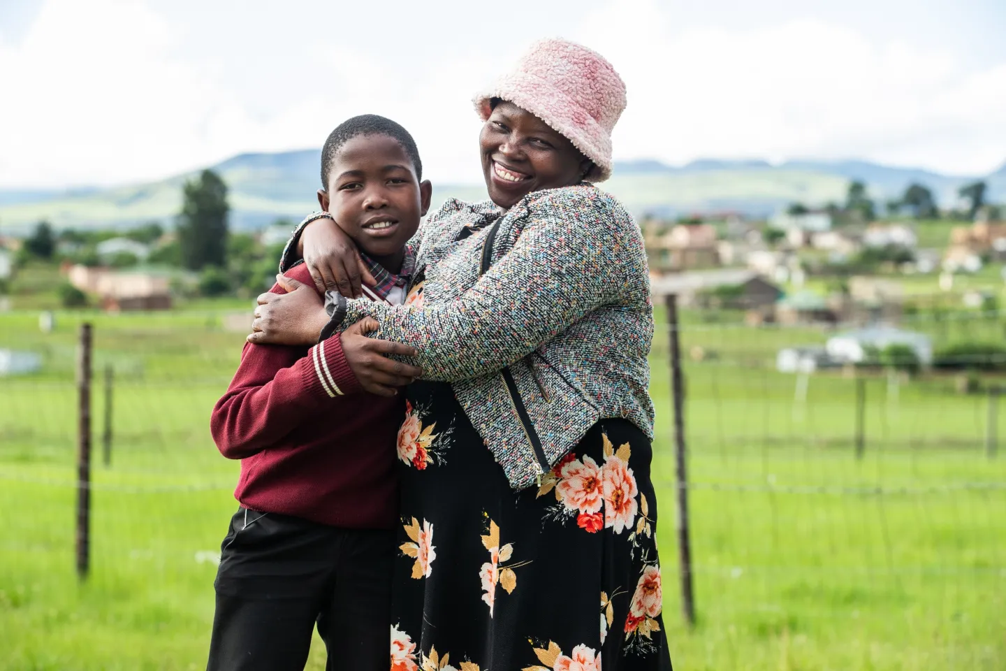 Andile Ngubeni - (12y) with mother Thembisile in Alfred Nzo, Eastern Cape.