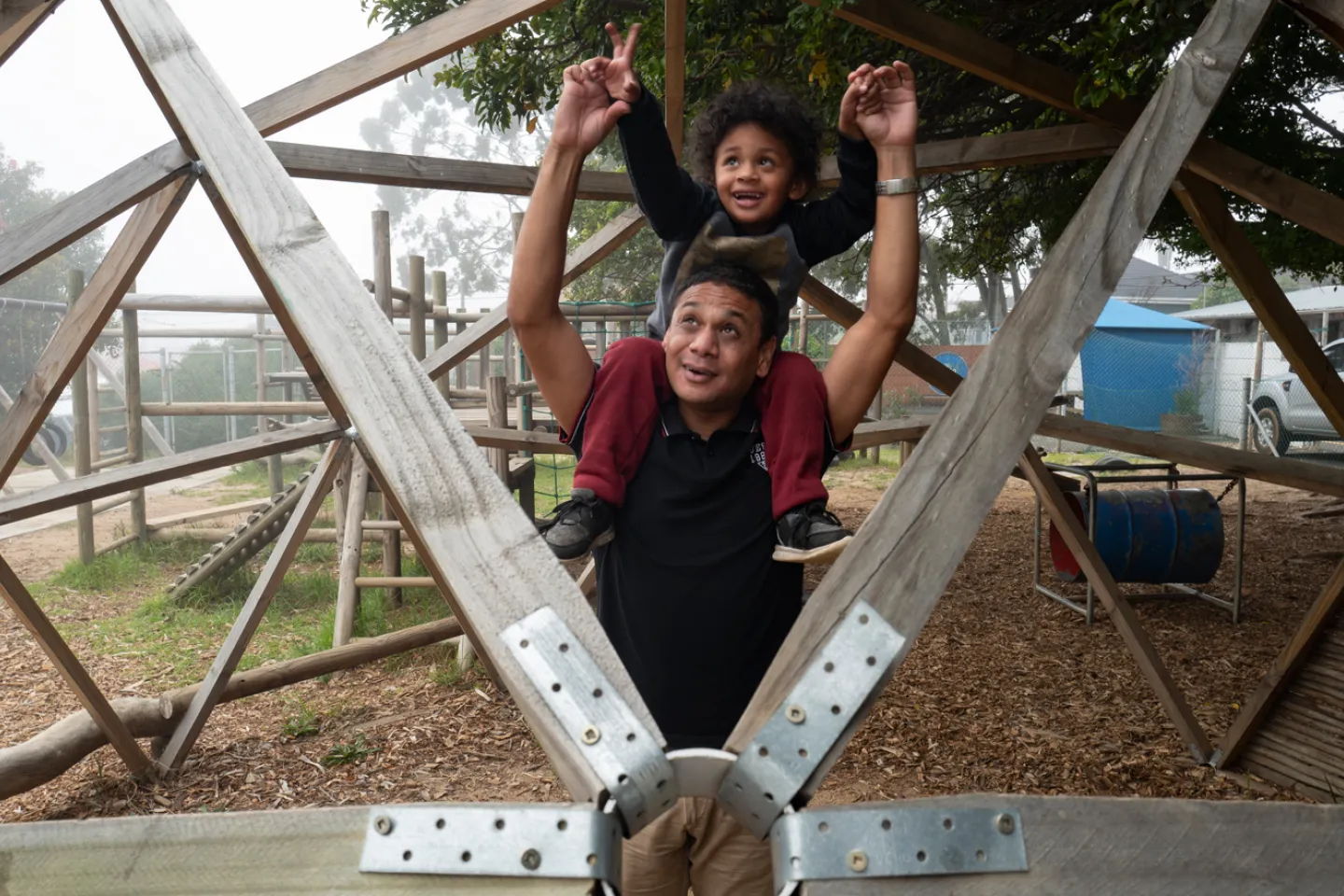 Father-and-son-having-fun