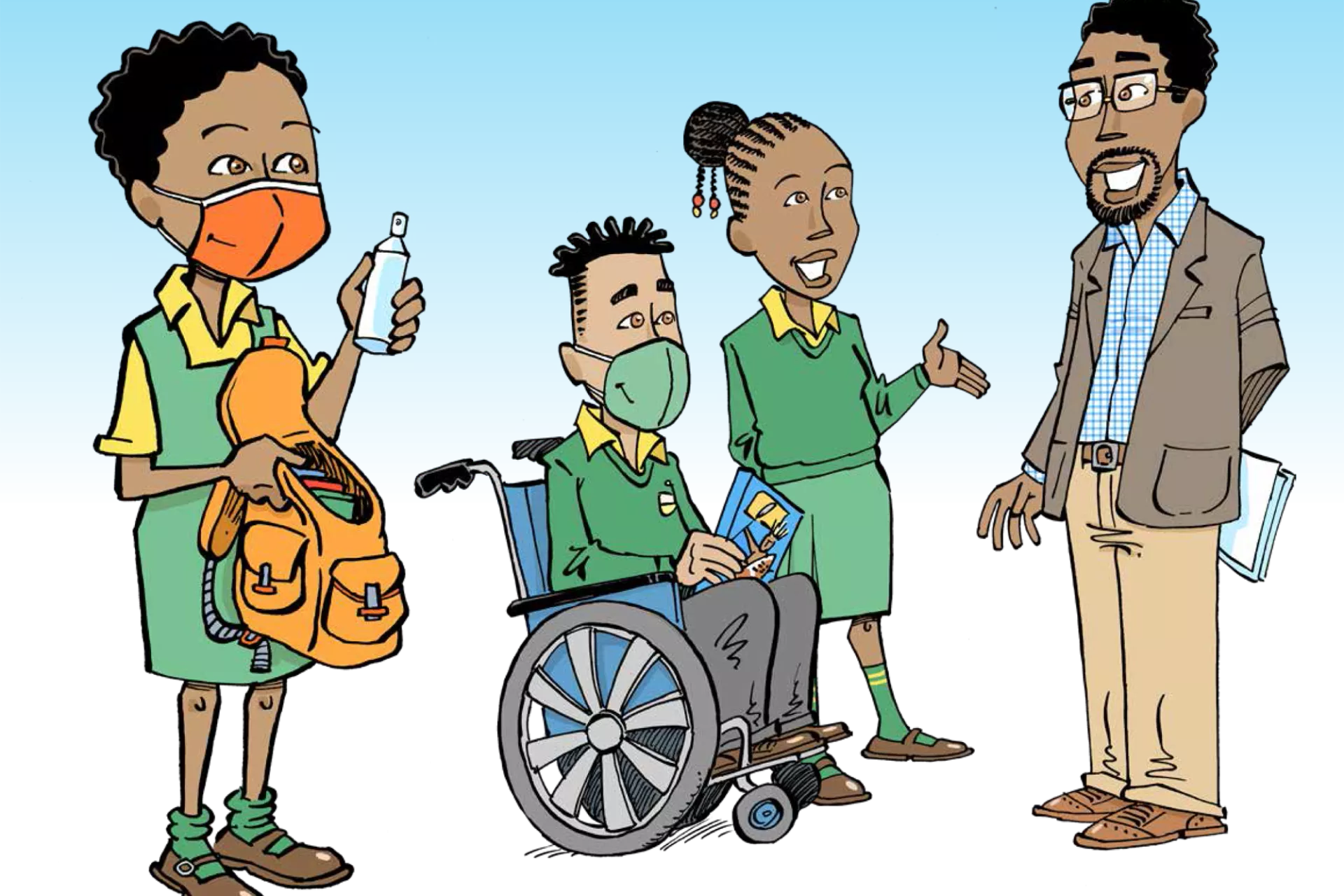 Covered clean and caring poster graphic